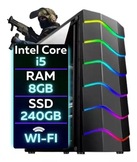 Imagem de Cpu Pc Gamer Intel Core I5 3º + 8gb Ram + Ssd 240gb