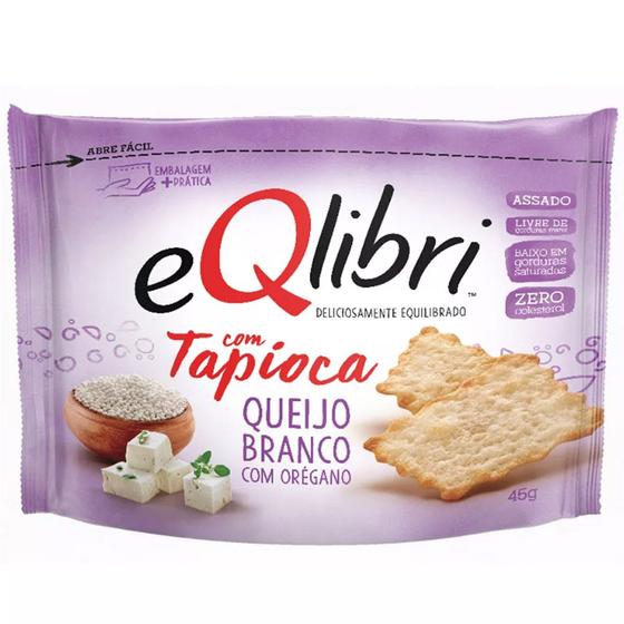 Imagem de Cracker Eqlibri Tapioca Queijo Branco e Orégano 45g - Elma Chips