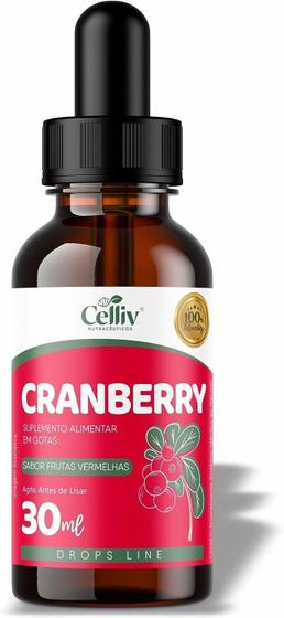 Imagem de Cranberry Em Gotas Sabor Frutas Vermelhas 30Ml Celliv