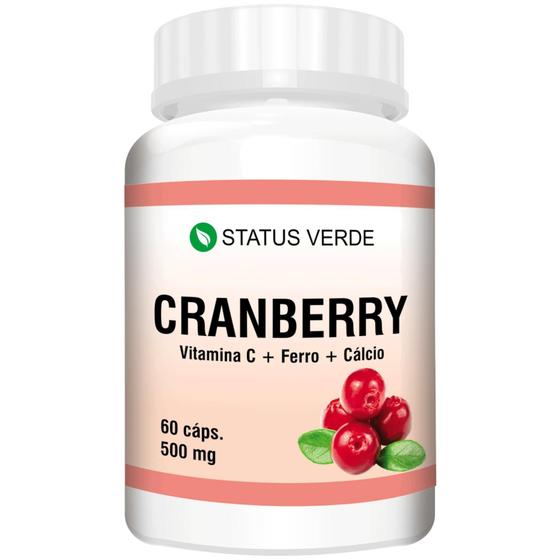 Imagem de Cranberry + Vitamina C + Ferro + Cálcio 120 Cáps - Status Verde