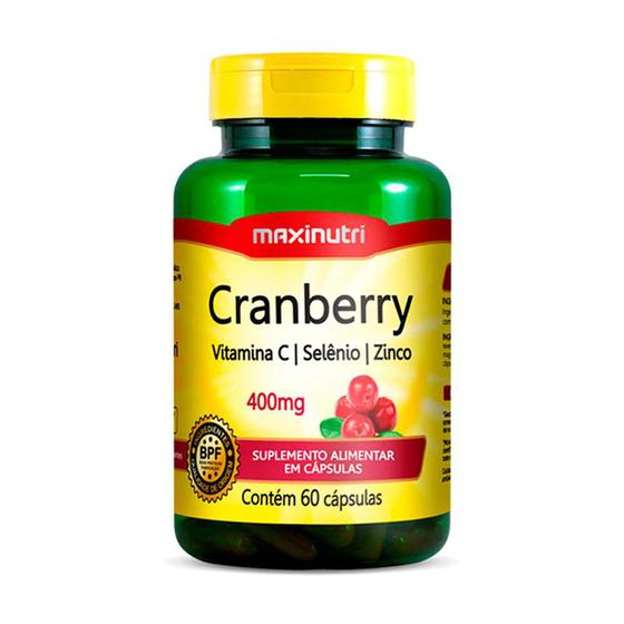 Imagem de Cranberry Vitamina C Selenio Zinco Anti OX 400mg 60 Capsulas Loja Maxinutri