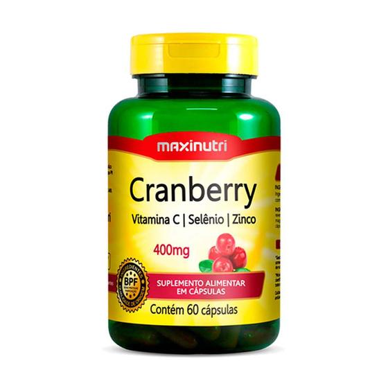 Imagem de Cranberry Vitamina C Selnio Zinco 400mg 60 Caps Maxinutri