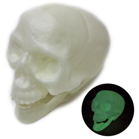 Imagem de Cranio Caveira Esqueleto Grande Neon Brilha Escuro Halloween - Pais e filhos