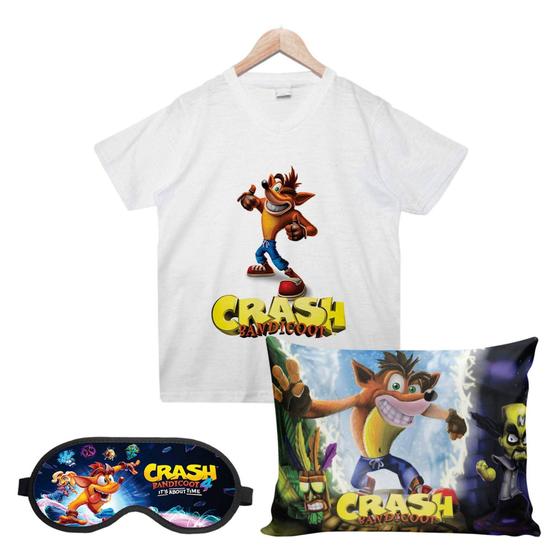 Imagem de Crash Bandicoot Camisa, Almofada e Máscara de dormir