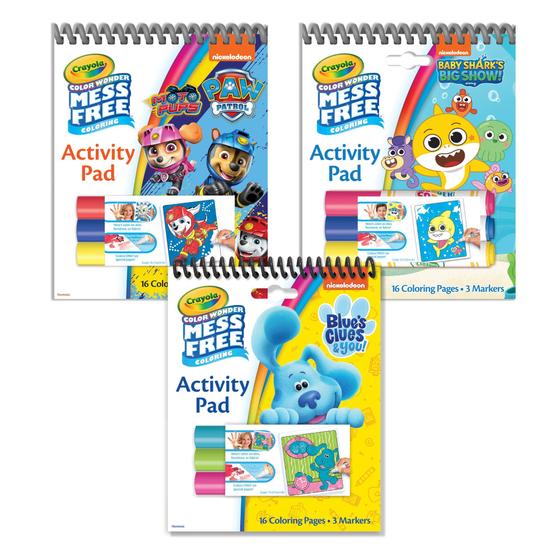 Imagem de Crayola Baby Shark, Paw Patrol &amp Blues Clues, 3 Color Wonder Mess Free Coloring Pads &amp Markers, Stocking Stuffers, Kids Gifts