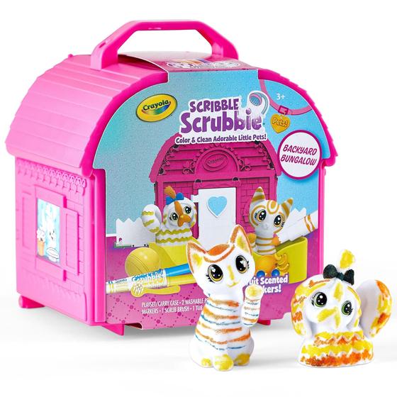 Imagem de Crayola Scribble Scrubbie Pets, Backyard Playset, Color &amp Wash Creative Toy, Gift for Kids, Age 3, 4, 5, 6, Multi