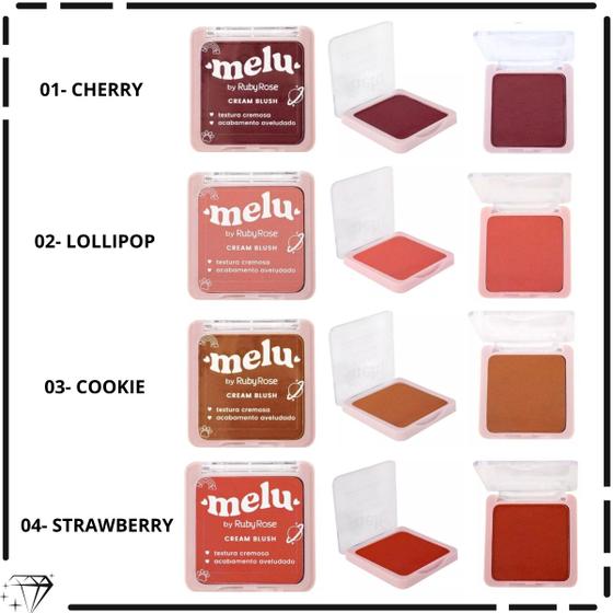 Imagem de Cream Blush Melu By Ruby Rose Acabamento Aveludado