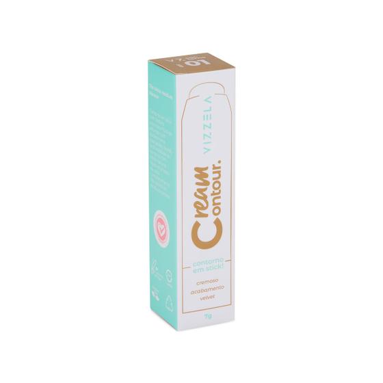 Imagem de  Cream Contour Contorno Stick Maquiagem Facial Vizzela 7g Textura Cremosa Acabamento Velvet