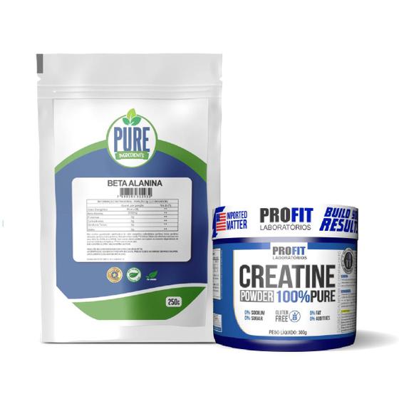 Imagem de Creatina 100% Pure 300g Profit + Beta Alanina 250g Pure