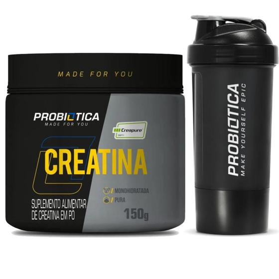 Imagem de Creatina 150g Creapure + Coqueteleira 2 Doses Probiótica