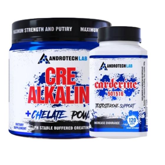 Creatina 200g crealkaline androtech lab + cardarin androtech lab ...