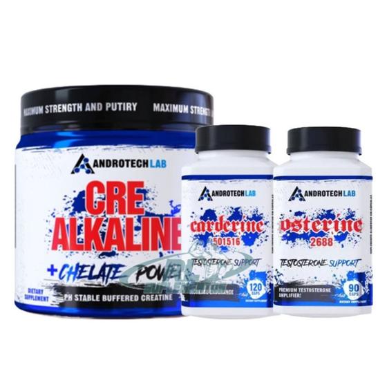 Creatina 200g crealkaline + cardarin (120caps) + ostarin (90caps) 2688 ...