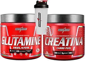 Imagem de Creatina Carbo Fuel 300g - Integralmédica + Glutamine Isolates 300g - Integralmedica + Coqueteleira 700ml