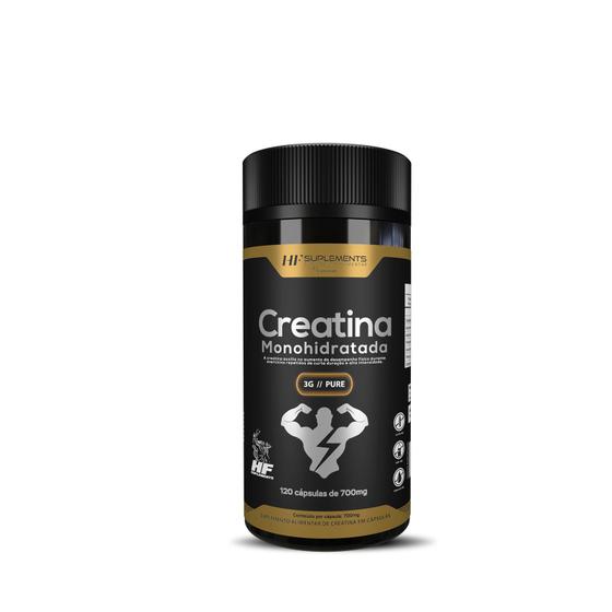 Imagem de Creatina monohidrata 3g pure 120caps 700mg hf suplements