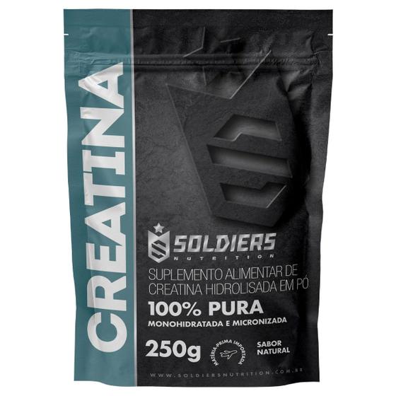 Creatina Monohidratada 250g - 100% Pura Importada - Soldiers Nutrition Menor preço em Creatina Monohidratada 250g - 100% Pura Importada - Soldiers Nutrition
