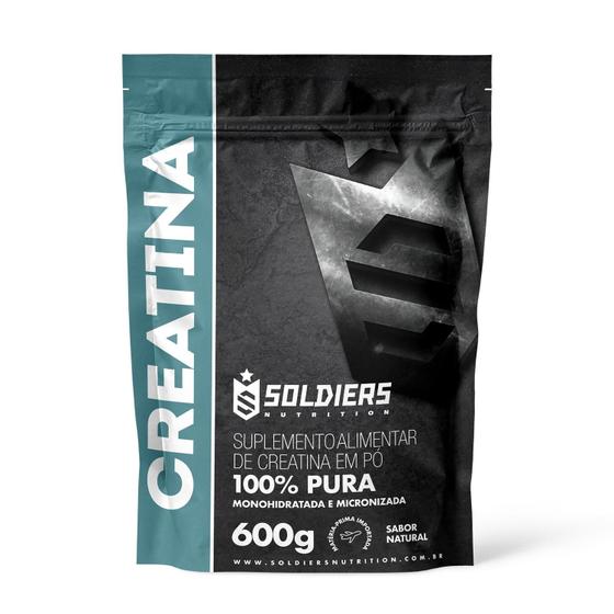 Creatina Monohidratada 600g - 100% Pura Importada - Soldiers Nutrition Imagem de Creatina Monohidratada 600g - 100% Pura Importada - Soldiers Nutrition