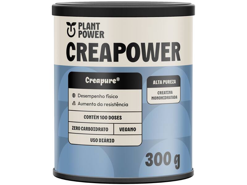 Creatina Monohidratada Creapower Plant Power em Pó Pote 300g - Creatina ...