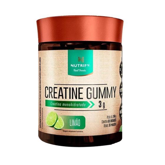 Imagem de Creatina Monohidratada Gummy Sabor Limão 60 Unidades Nutrify