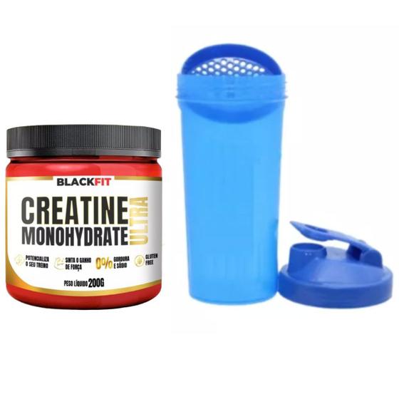 Imagem de Creatina  Monohidratada  Pura 200g -+ Coqueteleira BLACKFIT Ultra