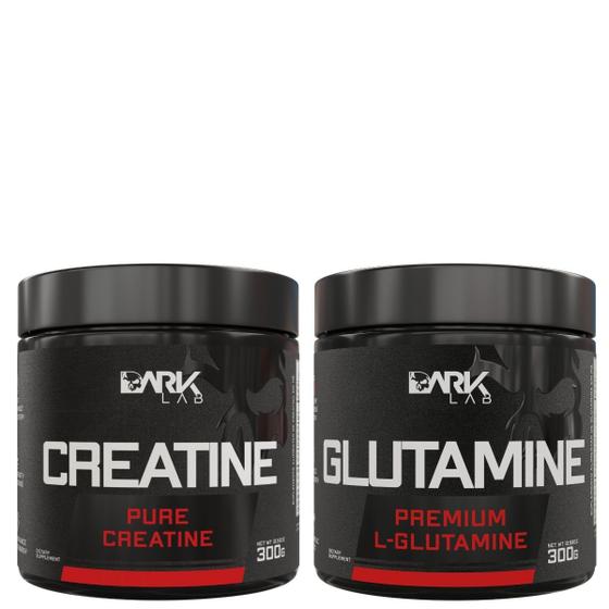 Imagem de Creatina Pura 300g + Glutamina Pura 300g Dark Lab