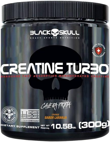 Creatina Suplemento em Pó Turbo 300g Black Skull Caveira Preta Menor preço em Creatina Suplemento em Pó Turbo 300g Black Skull Caveira Preta