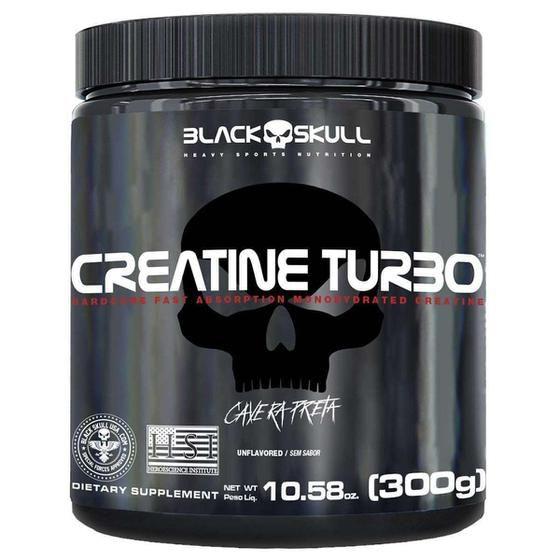 Creatina Turbo 300g - Black Skull Menor preço em Creatina Turbo 300g - Black Skull