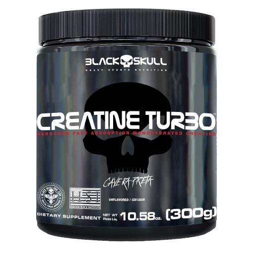 Imagem de Creatina Turbo em Pó Suplemento 300g Black Skull Sem sabor