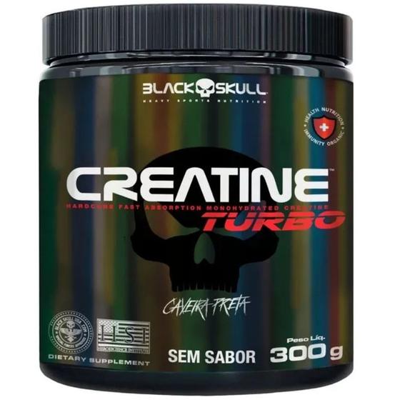 Imagem de Creatina Turbo Neutro (300g) Black Skull 