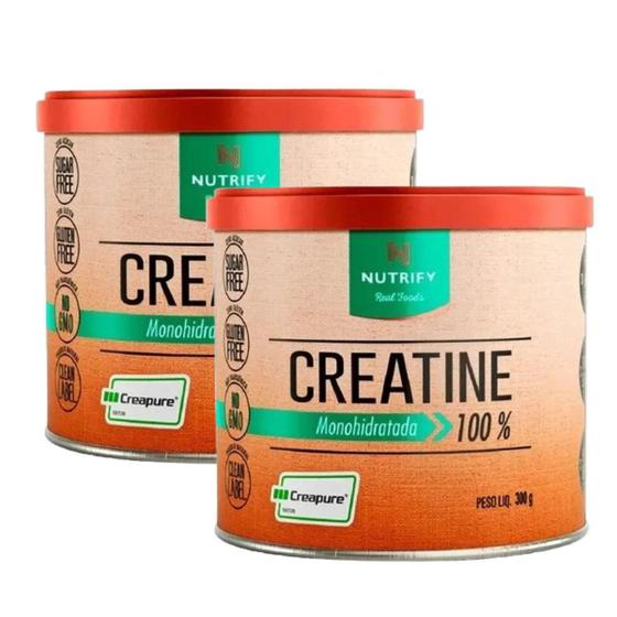 Imagem de Creatine Creapure Monohidratada Nutrify 300g Kit 2 Unidades