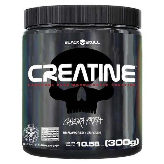 Creatina Monohidratada Black Skull 300g - Sem Sabor