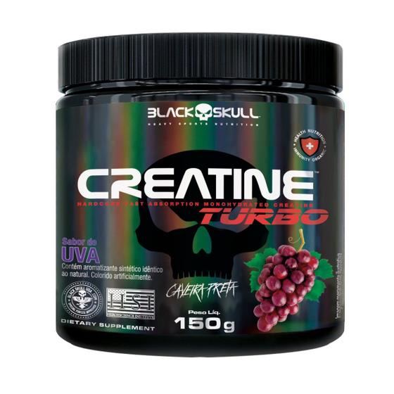 Creatine Turbo Creatina Em Pote De 150g - Black Skull Menor preço em Creatine Turbo Creatina Em Pote De 150g - Black Skull