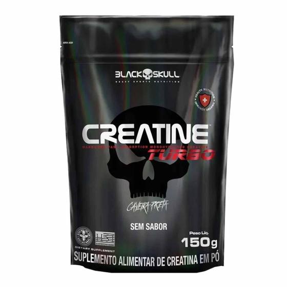 Imagem de Creatine Turbo Refil 150 Gr Creatina Sem Sabor Black Skull