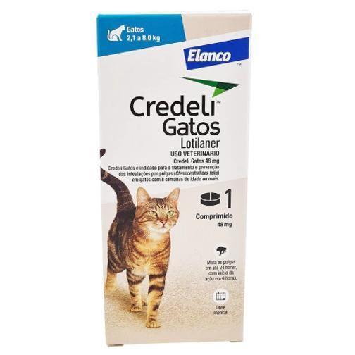 Imagem de Credeli 48Mg Gatos Antipulgas 2,1 A 8Kg Tratamento Mensal