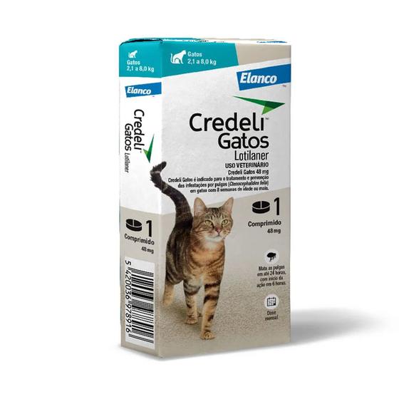 Imagem de Credeli 48mg Para Gatos de 2,1 a 8kg com 1 Comprimido