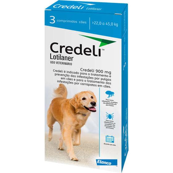 Imagem de Credeli Elanco  900 mg para Cães de 22 a 45 Kg - 3 Comprimidos