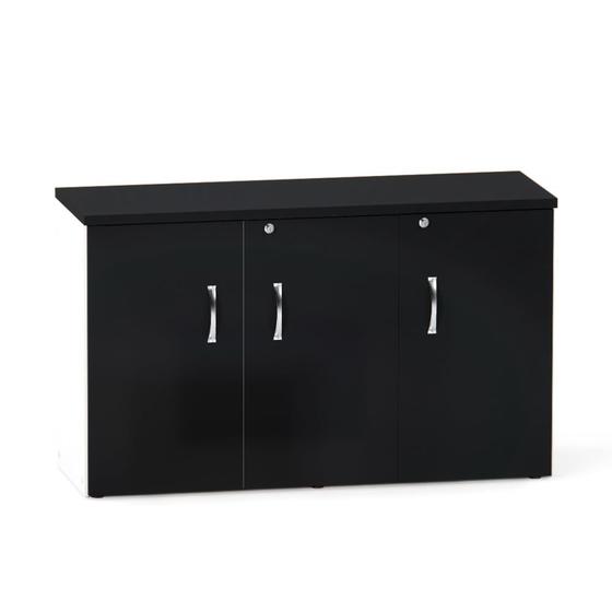 Imagem de Credenza com 03 Portas P25 Pandin 1,20 M Preto e Branco