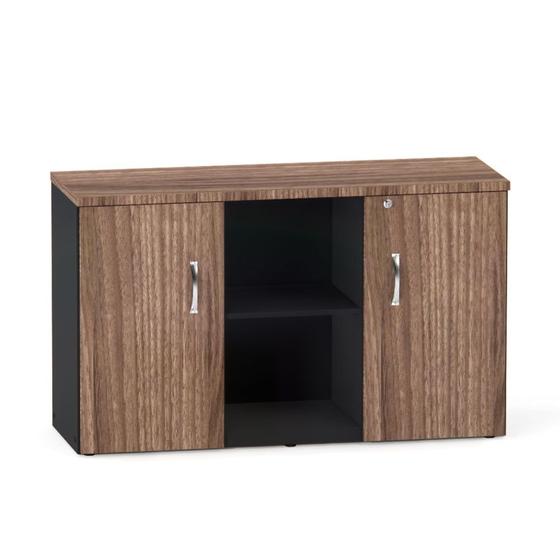 Imagem de Credenza com Prateleira P25 Pandin 1,20 M Walnut e Preto