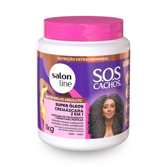 Imagem de Cremáscara Sos Cachos Super Óleos 2 em 1 Salon Line 1Kg