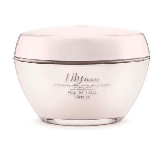 Imagem de Creme Acetinado Hidratante Desodorante Corporal Lily Absolu O Boticário 250g
