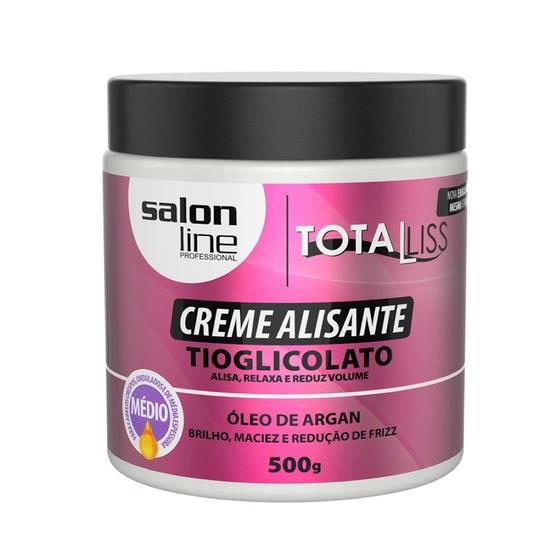 Imagem de Creme Alisante Tioglicolato Óleo de Argan Médio 500g - Salon Line