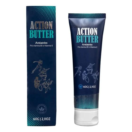 Imagem de Creme Anti Atrito Action Butter Tahoma 60g Ciclismo Atleta Pomada Hidratante Ciclista Academia Pele Coxas Fitness 