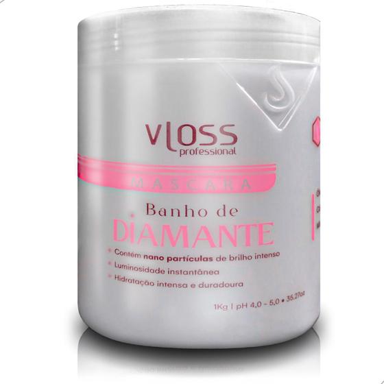 Imagem de Creme Banho De Diamante Reconstrução Intensa Da Vloss - 1Kg