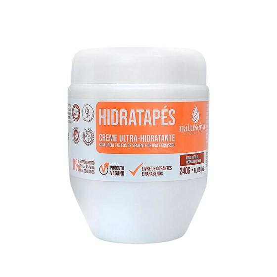 Imagem de Creme Contra Rachaduras nos Pés Hidratapés Natuseiva BioSeiva 240g - Ultra Hidratante com Ureia e Mel