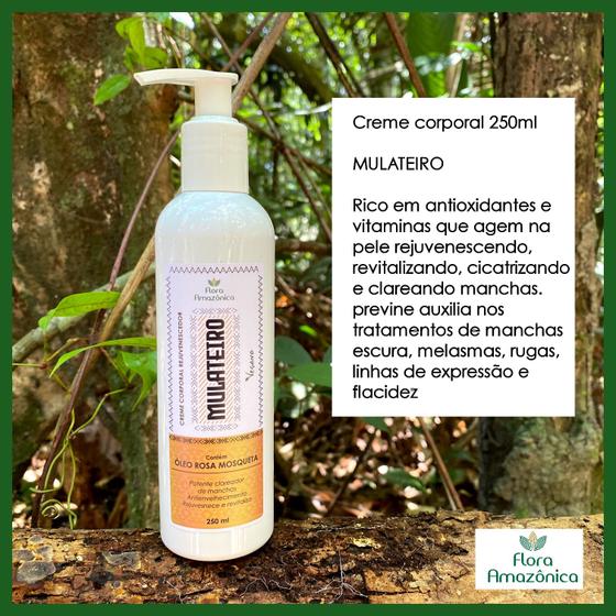 Imagem de Creme Corporal e Rejuvenescedor - Mulateiro - Combate melasma, rugas, linhas de expressão - 250ml