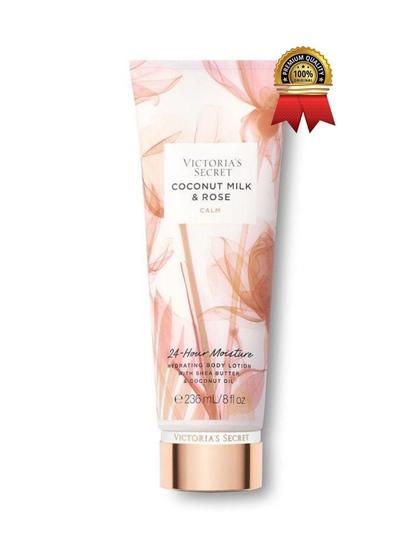 Imagem de Creme Corporal Hidratante Natural  Leite de coco & rosa 236 ml Victoria Secret - Victoria Secret