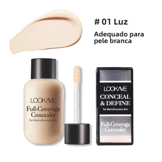 Creme Corretivo Líquido À Prova D'água, Cobertura Completa, 12ml, Base ...