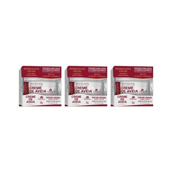 Imagem de Creme De Aveia Davene 50G Classico - Kit Com 3Un