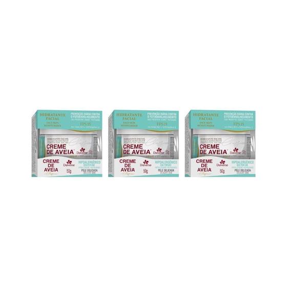 Imagem de Creme De Aveia Davene 50G Hipoalergico - Kit Com 3Un