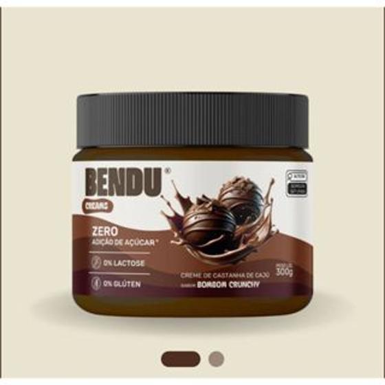 Imagem de Creme de Avelã Chocante Dark Crunchy (Zero Açúcar, Lactose, Glúten) Bendú 300g