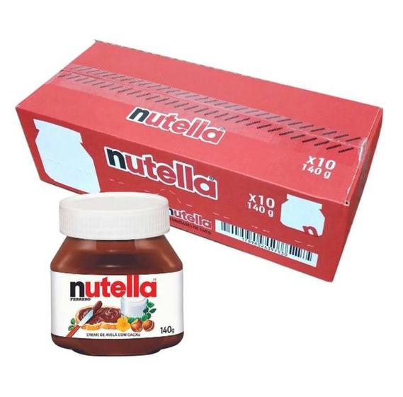 Imagem de  Creme de avelã Ferrero Nutella 140g - Display 10Unid